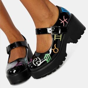 Koi Footwear Tira Mary Janes Gamzee Edition Black Patent Womens US Sz 8 EUR 39